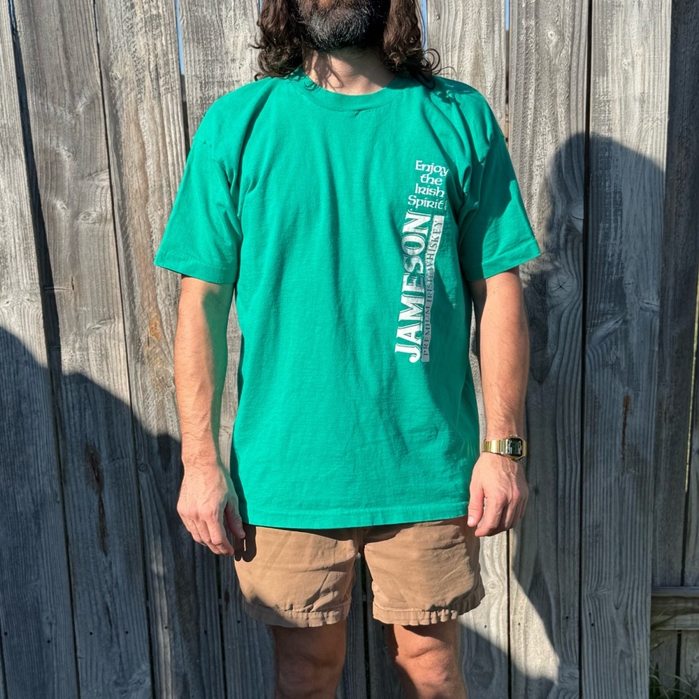 Vintage 80s Single Stitch Jameson Irish Whiskey Shirt Size XL